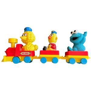 Tyco Preschool Sesame Street Train Big Bird Bert Cookie Monster 1994